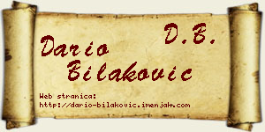 Dario Bilaković vizit kartica